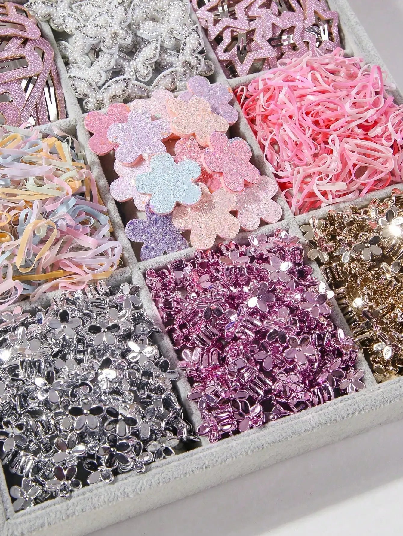 814pcs/Set Girls' Sequin Butterfly Random Style Hair Clips, Minimalist Sequin Pentagram BB Clips, Bangs & Hair Accessories,